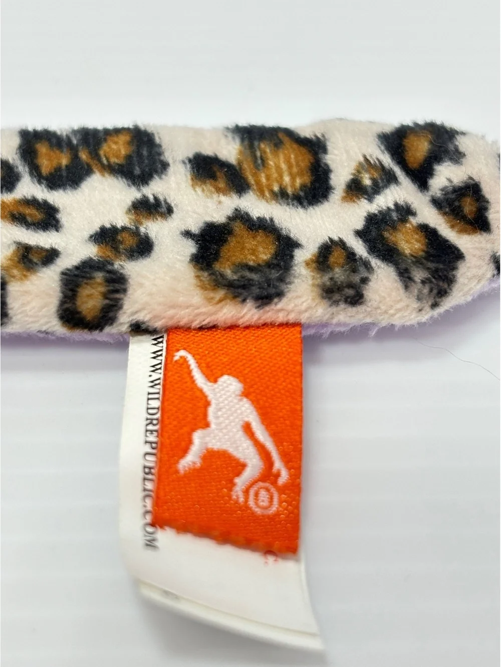Wild Republic Plush Snake Snap Bracelet Toy with Leopard Print and Red Tongue